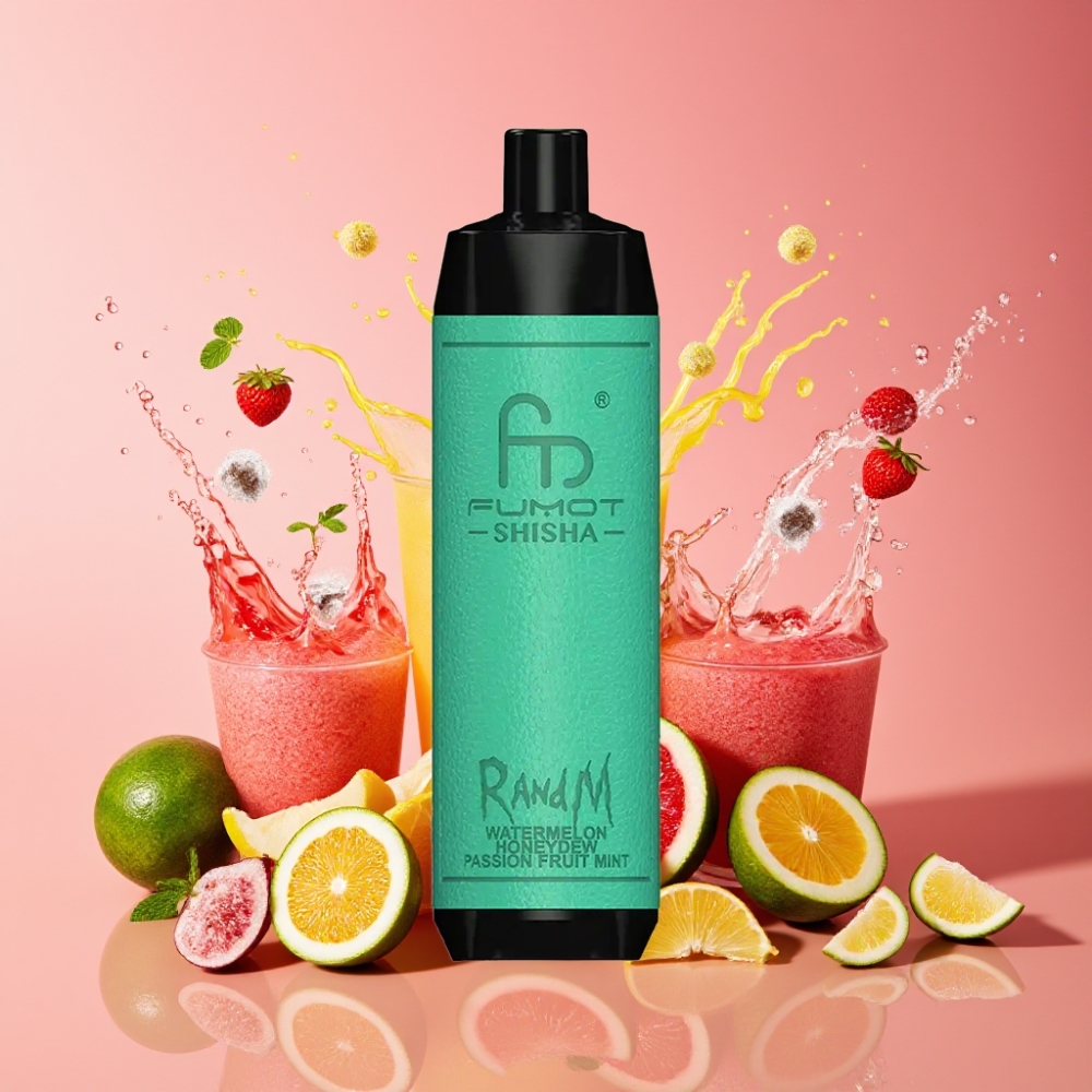 Suomi tukku RandM Fumot Shisha 10000 Puffs 18ml Vesimeloni Hunajamelona Passiohedelmä Mint Disposable Vape 850mAh Type-C