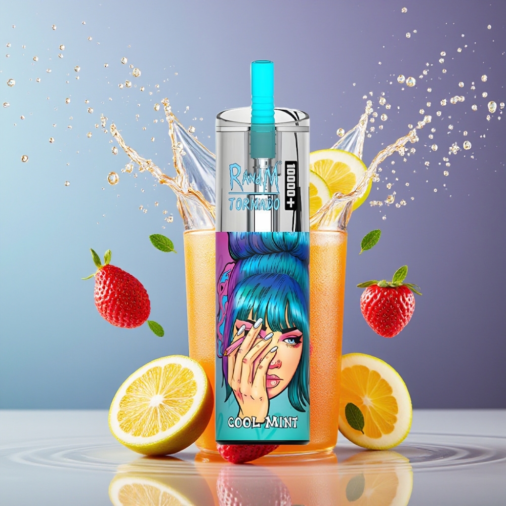 Suomi tukku RandM Fumot Original Tornado 10000 Plus Disposable Vape 20 ml 850 mAh Type-C RGB Lights Viileä minttu