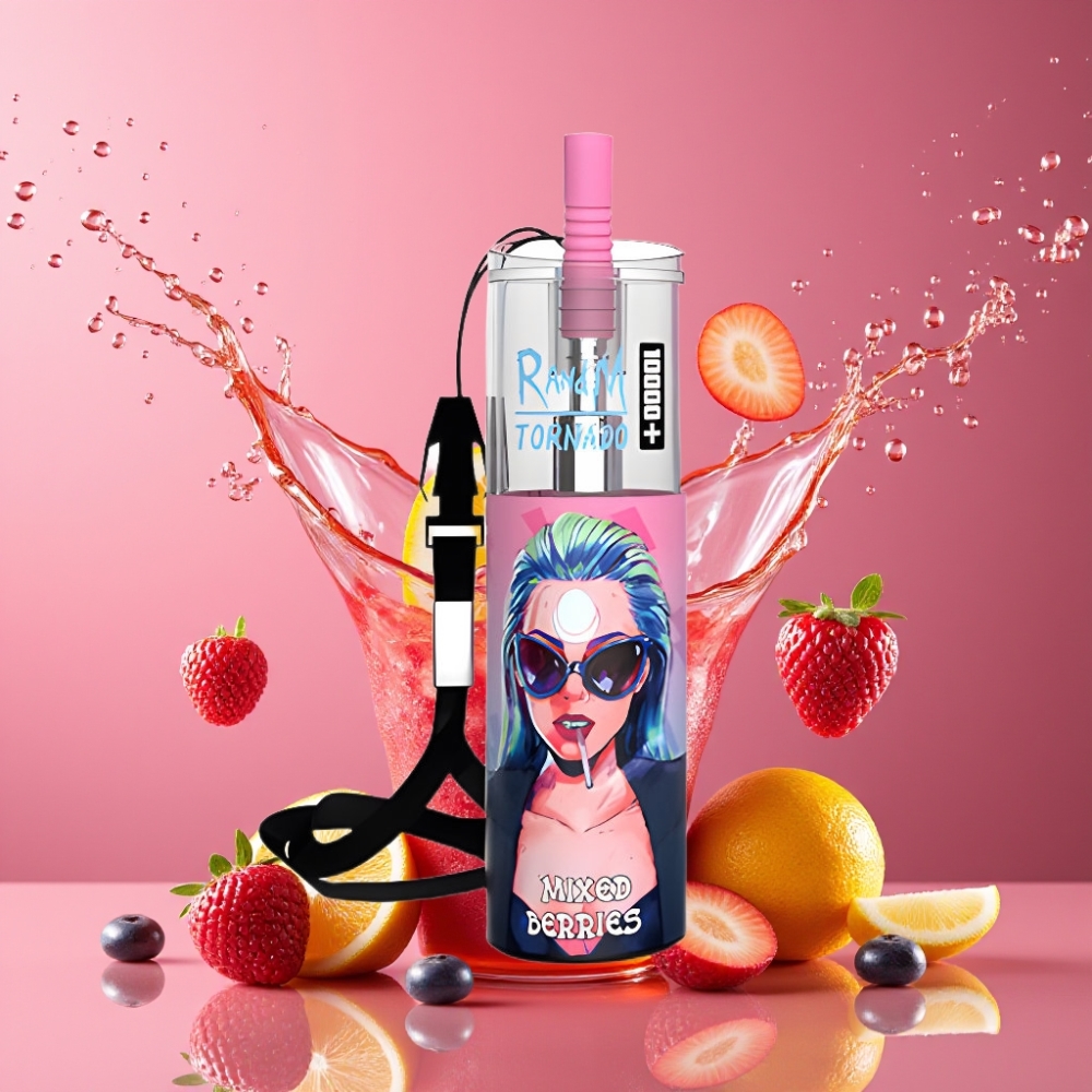 Suomi tukku RandM Fumot Original Tornado 10000 Plus Disposable Vape 20ml Mesh Coil 850mAh Type-C RGB Sekalaiset Marjat