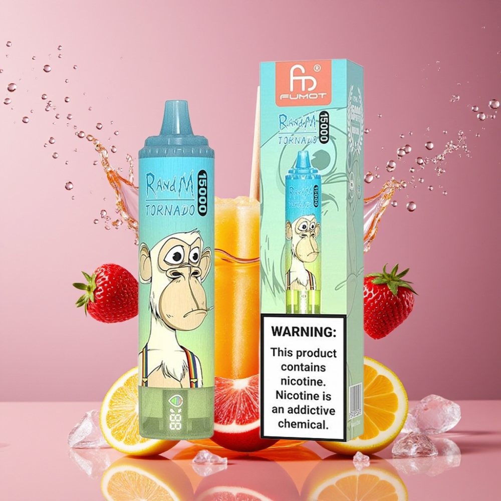 Suomi tukku RandM Fumot Tornado 15000 Puffs 25ml 850mAh Mesh Coil Type-C Ladattava Jäätelöpuikko Disposable Vape
