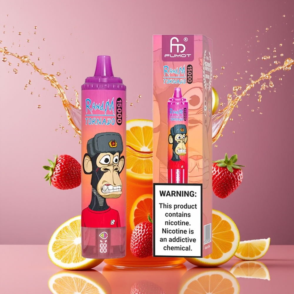 Suomi tukku RandM Fumot Tornado 15000 Puffs 25ml LCD Dragonhedelmä Mesh Coil Type-C