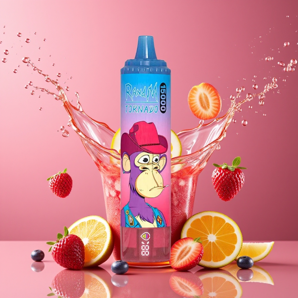 Suomi tukku RandM Fumot Tornado 15000 Puffs 25ml Mixed Berry 850mAh Type-C LCD Mesh Coil