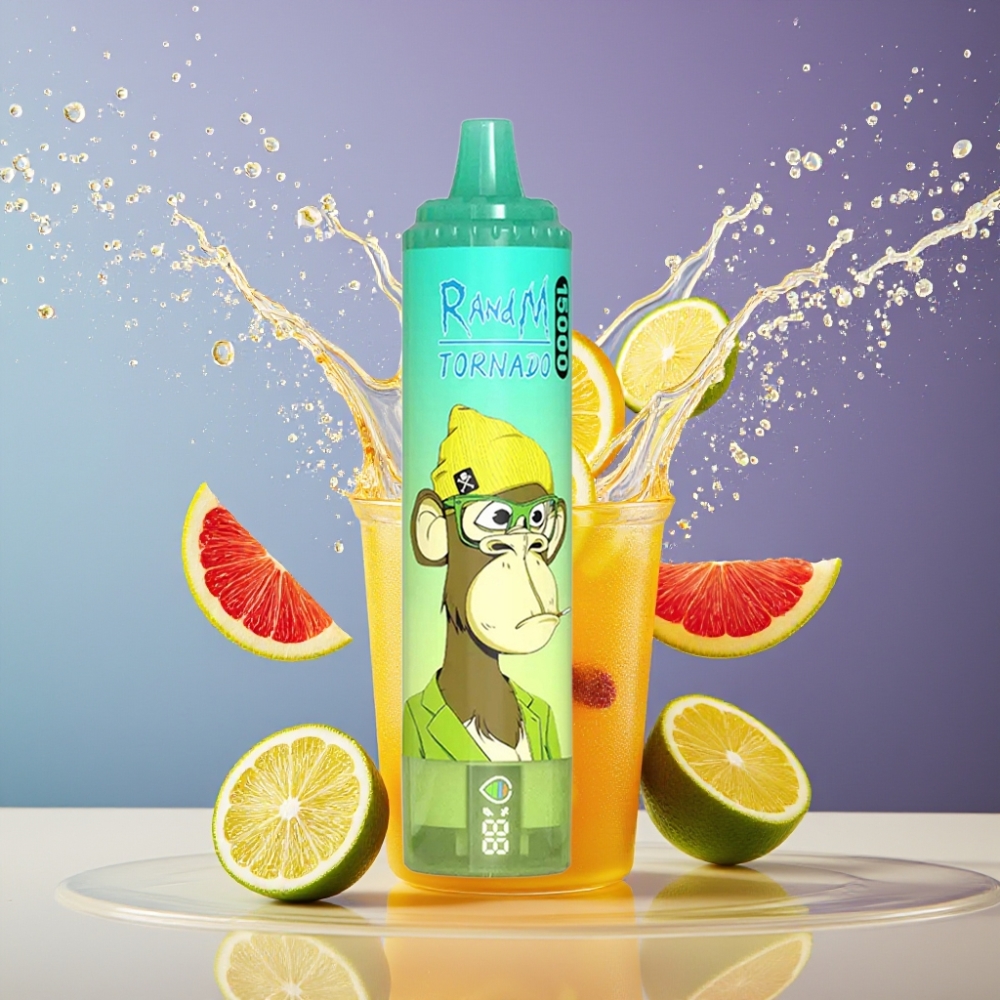 Suomi tukku RandM Fumot Tornado 15000 Puffs 25ml Sitruuna-Lime 850mAh Type-C LCD - Mesh Coil