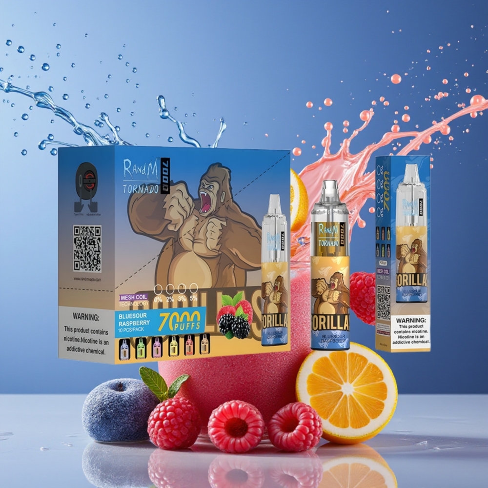 Suomi tukku - RandM Fumot Tornado 7000 Puffs Disposable Vape (14ml E-liquid, 850mAh, Mesh Coil, Sinimarja)