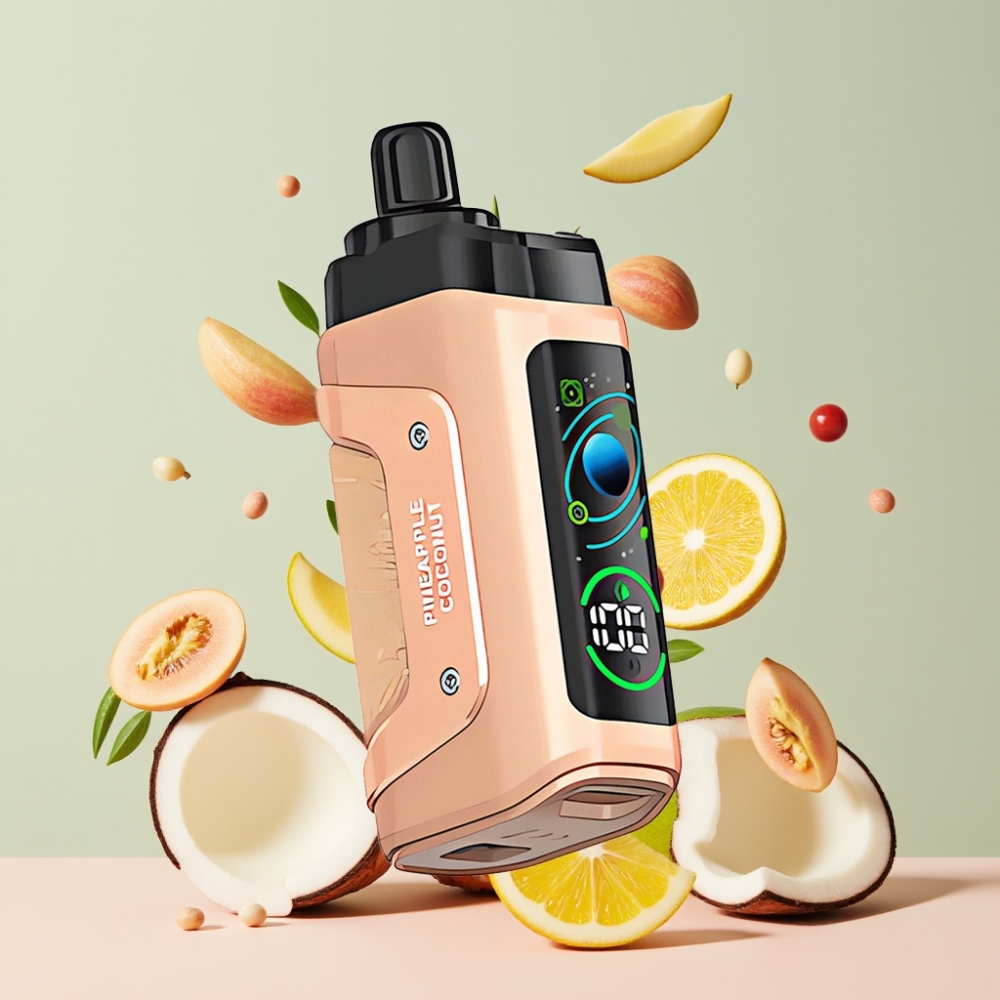 Suomi tukku Razz Bar 45000 Puffs Kertakäyttöinen Vape Ananas-Kookos 1.0 Ohm Mesh, Type-C, 20 mg/ml