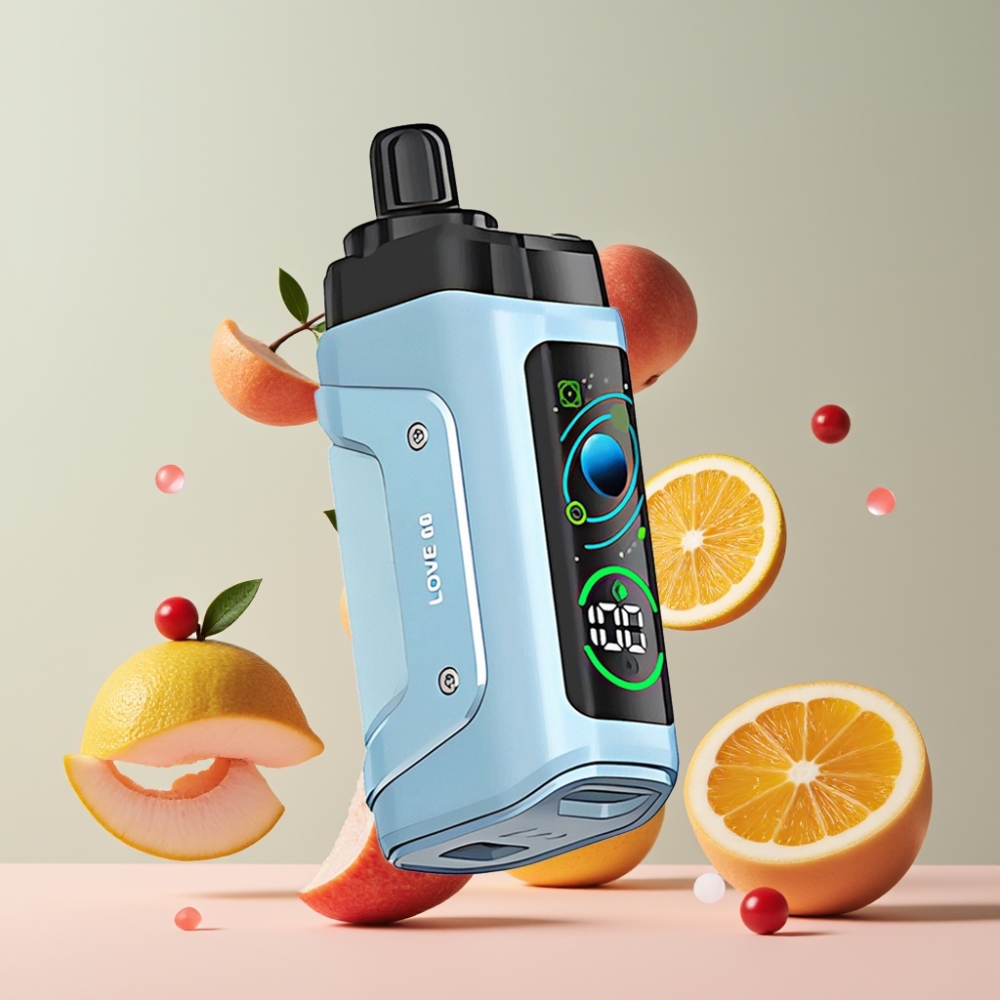 Suomi tukku Razz Bar 45000 Puffs Kertakäyttöinen Vape Love 66 - 1.0 Ohm Mesh Coil, Type-C Ladataava, 20 mg/ml Nikotiinia
