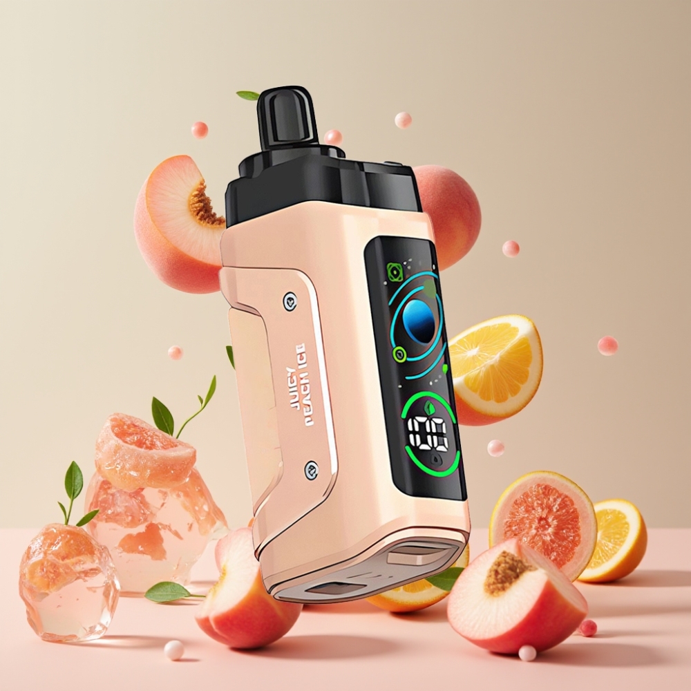 Suomi tukku Razz Bar 45000 Puffs Kertakäyttöinen Vape Mehevä Persikka-Jää Mesh 1.0 Ohm, Säädettävä Ilmanvirtaus, Type-C