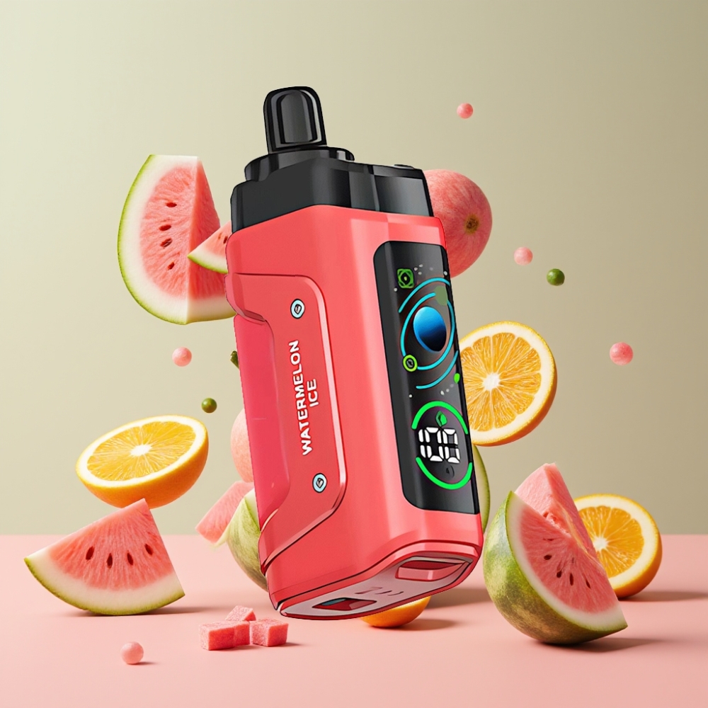 Suomi tukku Razz Bar 45000 Puffs Kertakäyttöinen Vape Vesimeloni Ice - 1.0 Ohm Mesh Coil, Säädettävä Ilmanvirtaus, Type-C Lataus