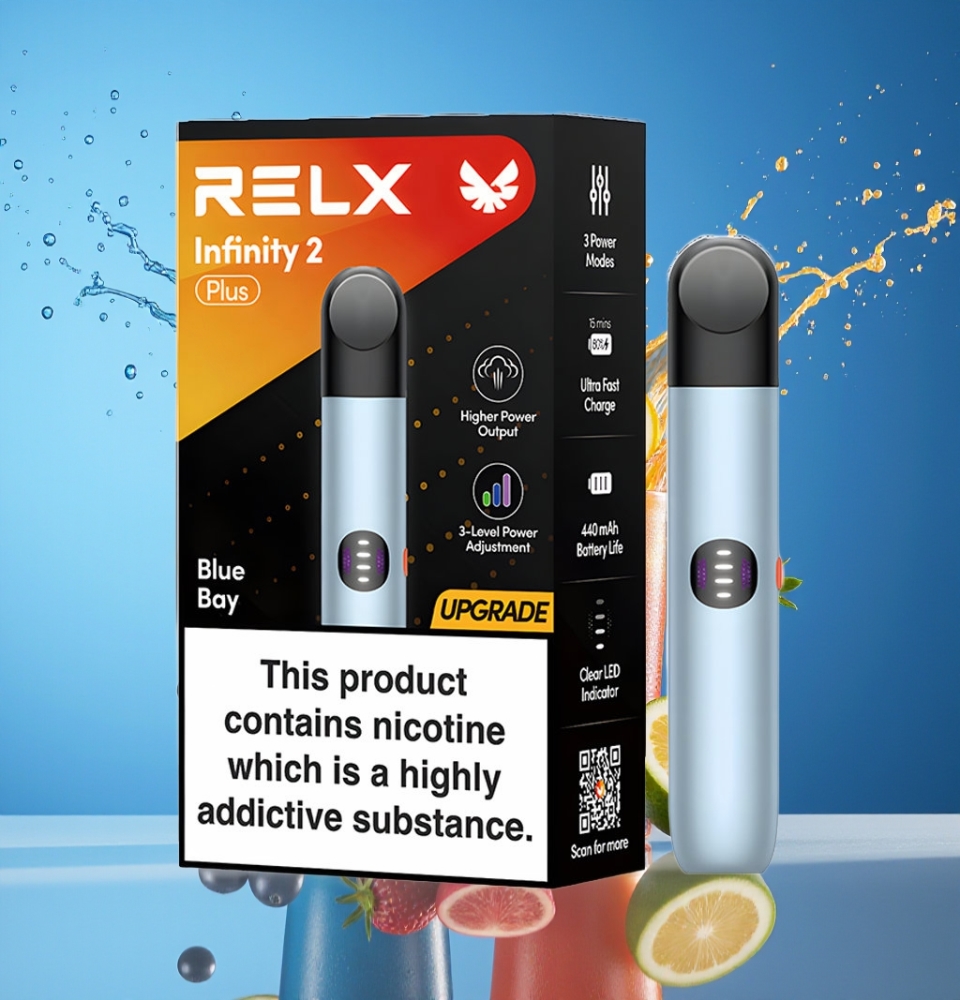 Suomi tukku RELX Infinity 2 Plus Device Blue Bay with Adjustable 3 Modes & 600 Puffs