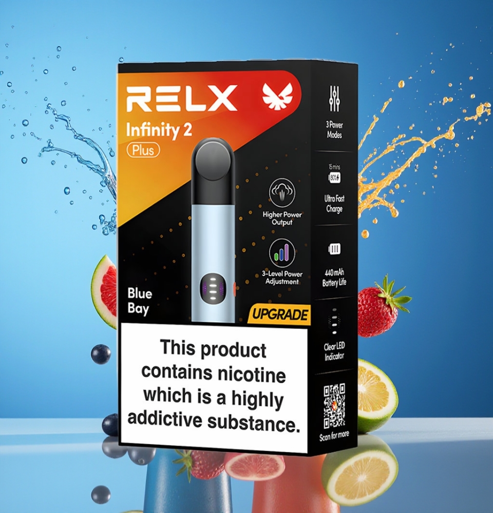 Suomi tukku RELX Infinity 2 Plus Device Blue Bay with Adjustable 3 Modes & 600 Puffs