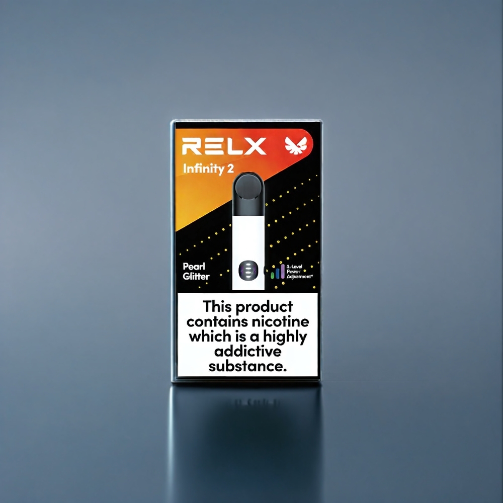 Suomi tukku RELX Infinity 2 Vape Device – 1.9 ml Pod, 600-650 Puffs, 440mAh Battery, USB Type-C, Metallinen Pintakäsittely