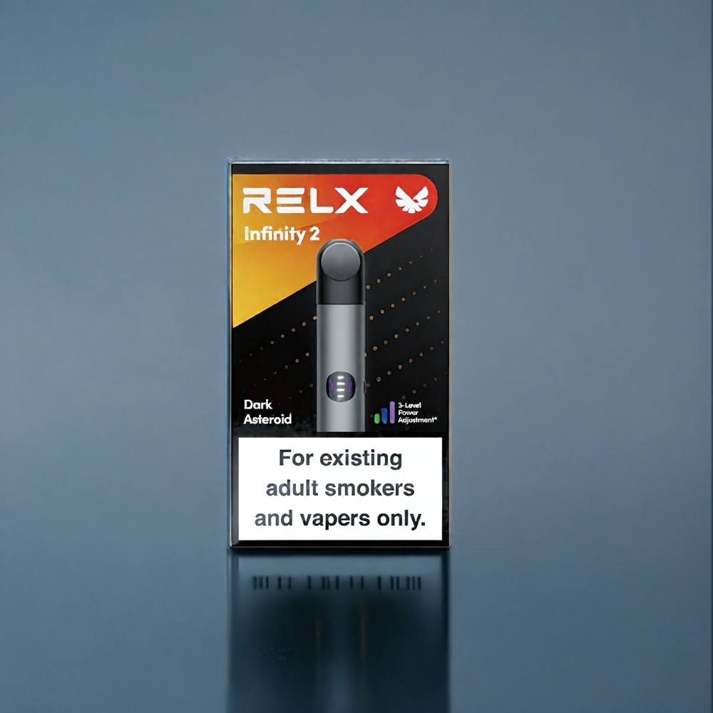 Suomi tukku RELX Infinity 2 Vape Device – 1.9 ml Pod, 650 Puffs, 440mAh, USB Type-C, Metalli harmaa