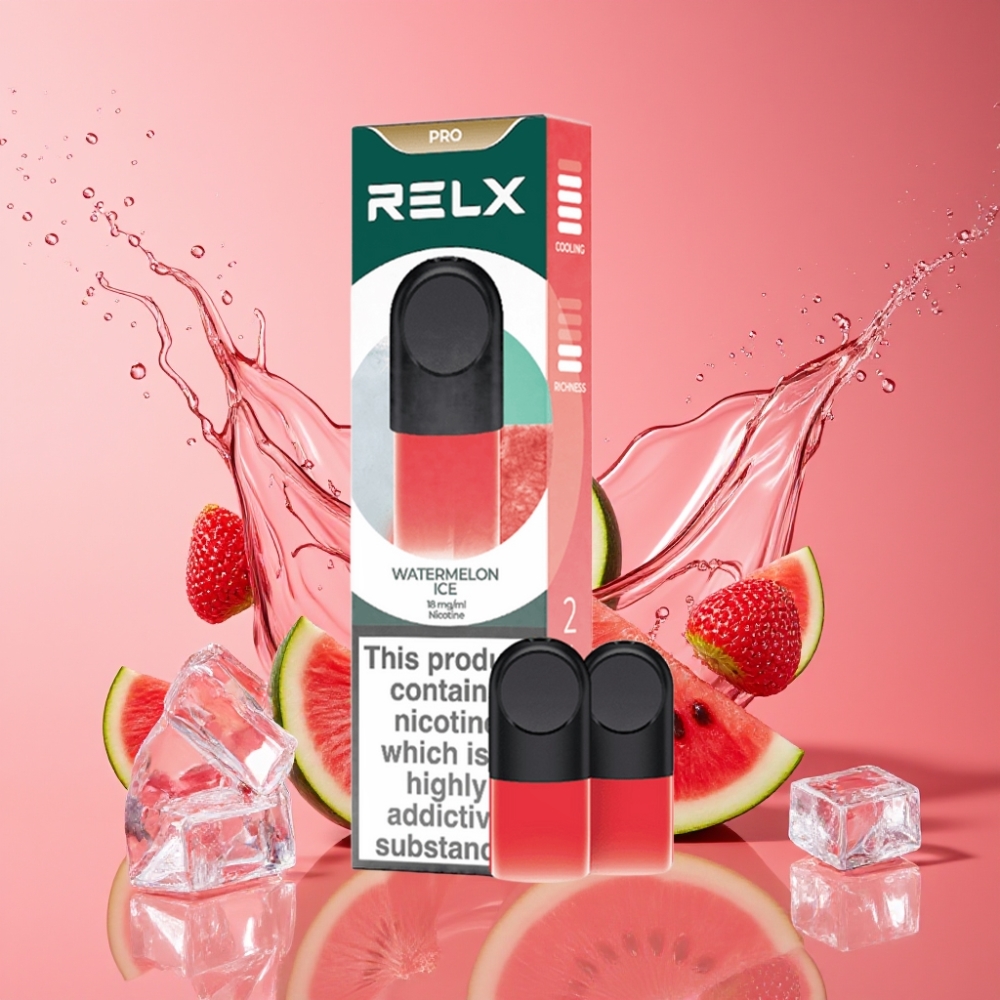 Suomi tukku RELX Pod Pro Vape 1.8% Nikotiinia 1.9 ml Vesimeloni Jää – Great Taste & Super Smooth Experience