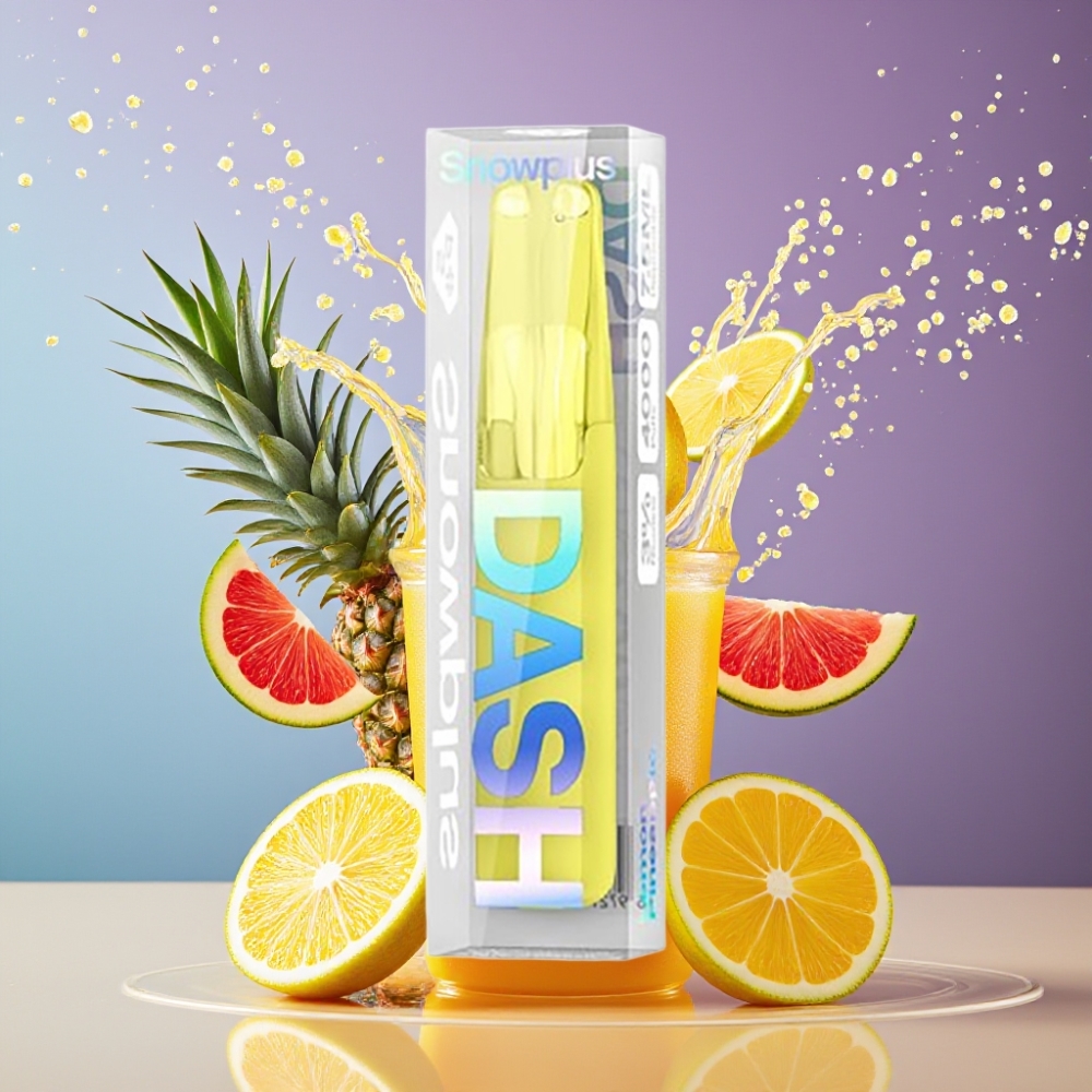 Snowplus Dash 4000 Puffs Disposable Device Lemon Pineapple Suomi tukku – 7.5 ml, 530 mAh, Ceramic Atomizer