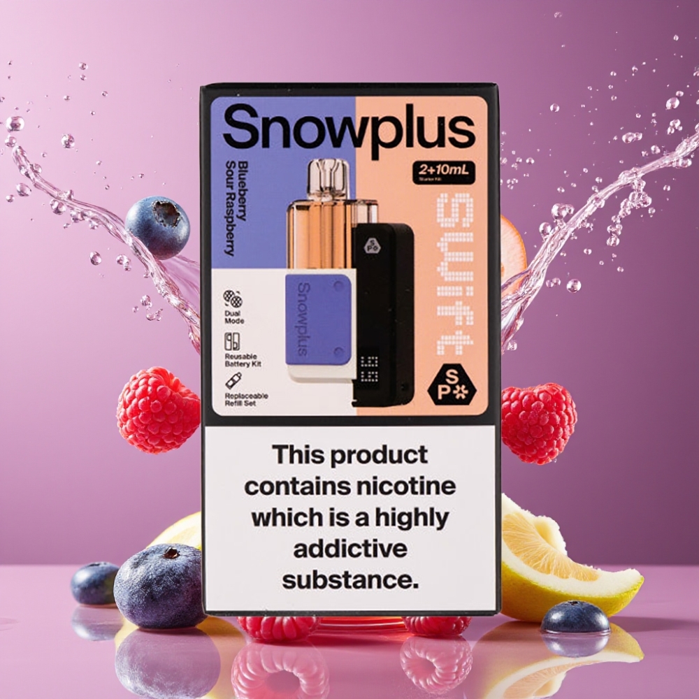 Snowplus Swift 5000 Puffs Prefilled Pod Kit 1000 mAh / 2+10 ml / 65 g Suomi tukku - Mustikka-Hapanvadukka