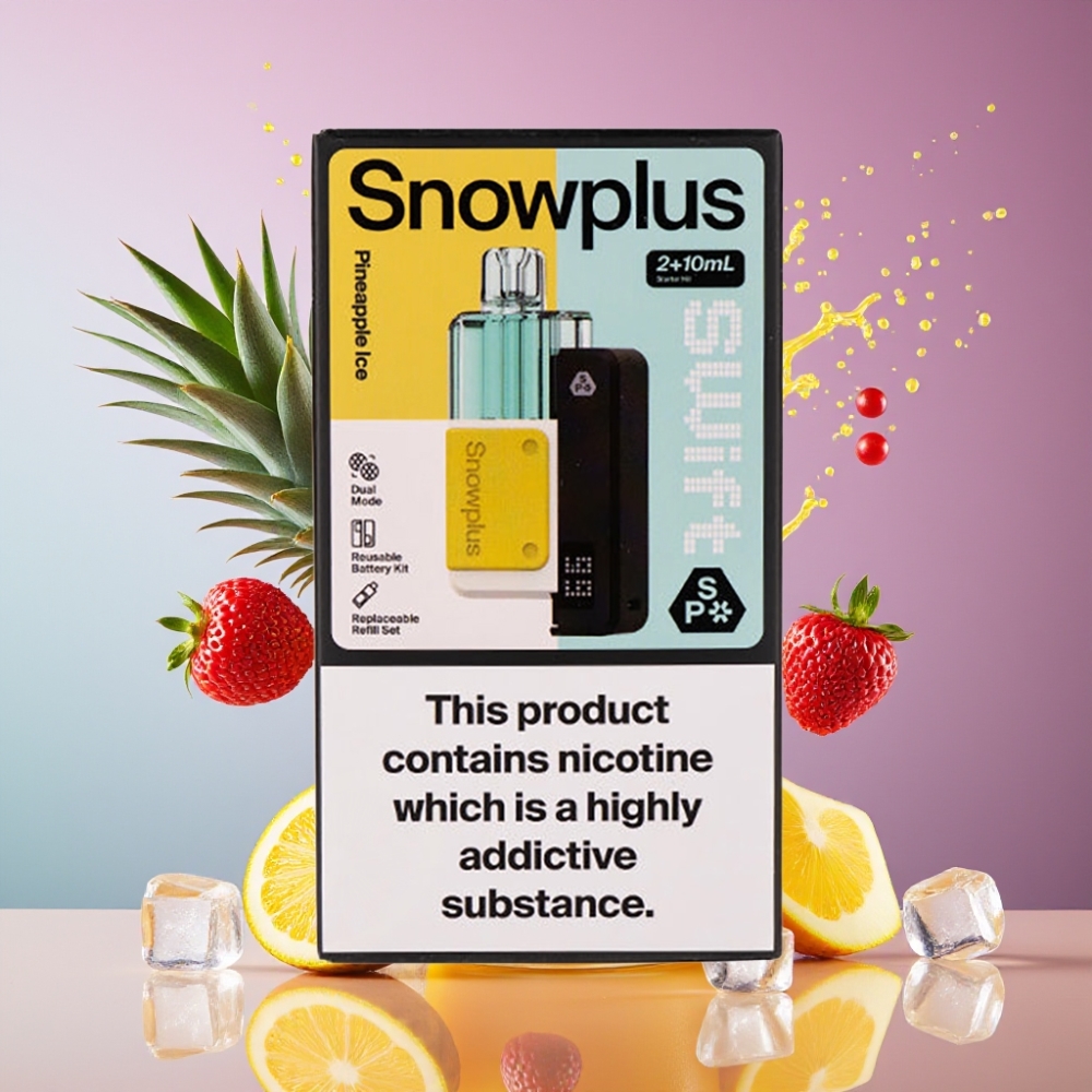 Suomi tukku Snowplus Swift 5000 Puffs Prefilled Pod Kit Ananassinen jää (1000 mAh, 2+10 ml, 2%)