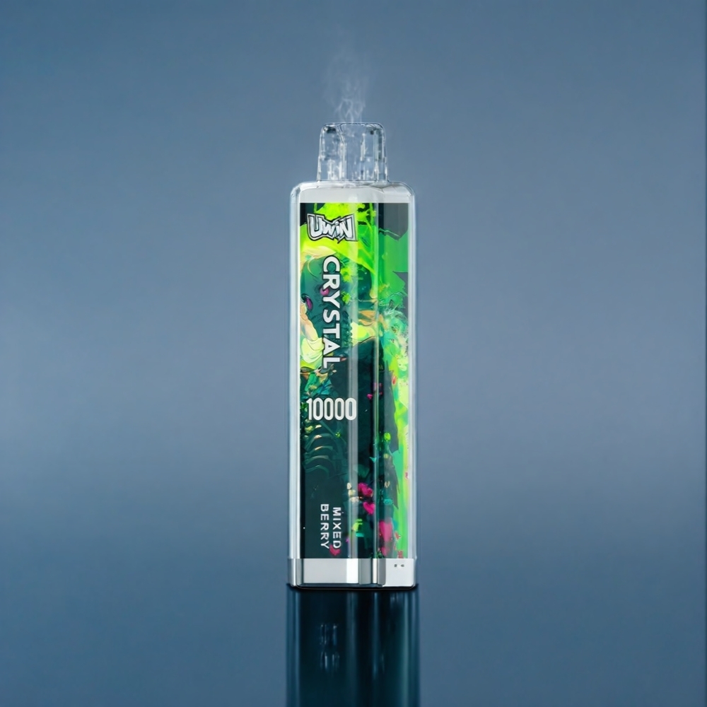 Suomi Tukku UWIN Crystal 10000 Puffs 18ml Sekamansikkavape Type-C 650mAh RGB-valot