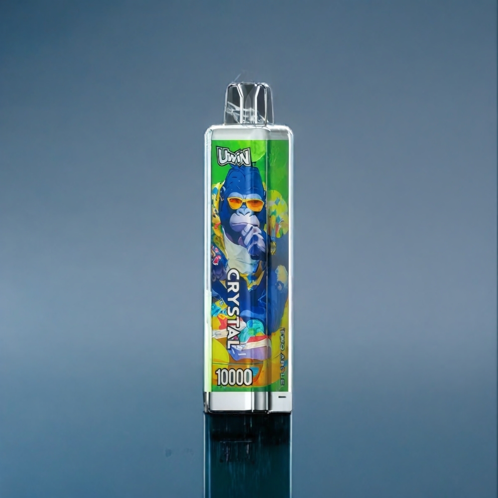 Suomi Tukku UWIN Crystal 10000 Puffs Vape Kaksi Omenaa 18ml 650mAh Type-C RGB