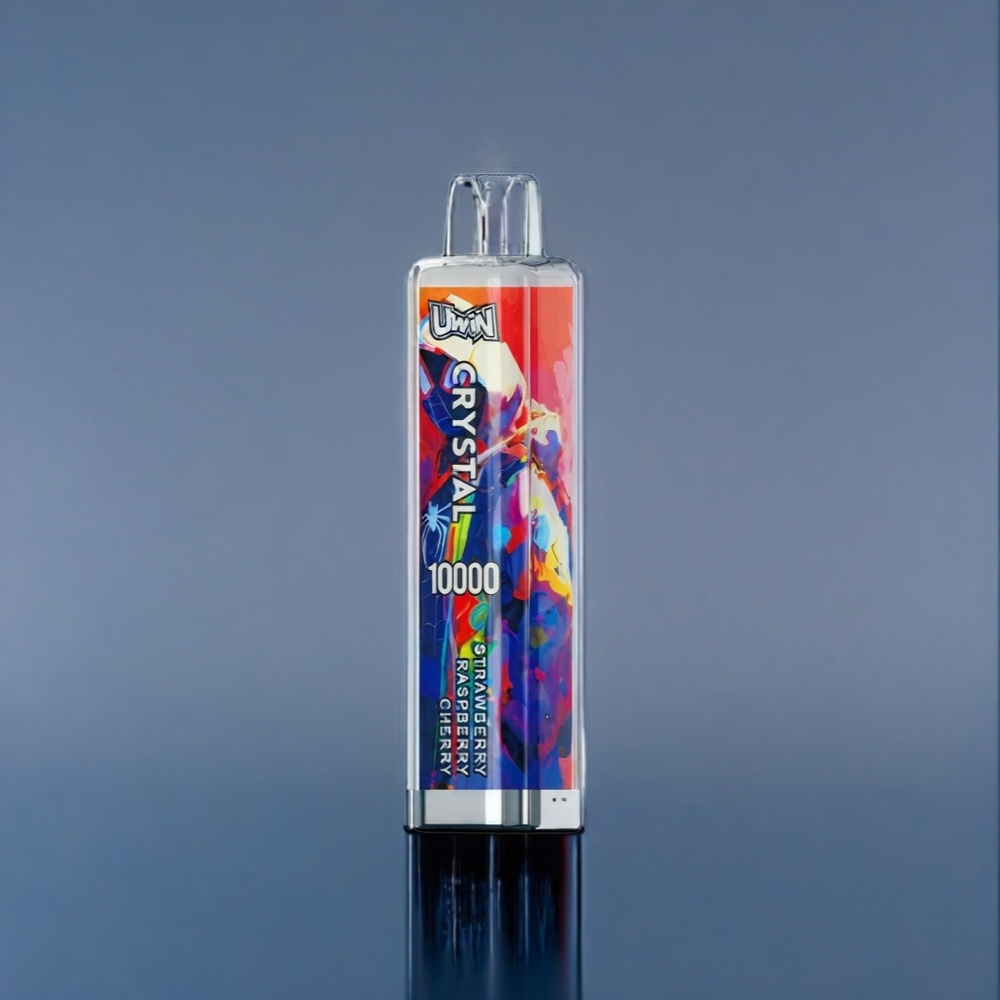 Suomi tukku UWIN Crystal 10000 Puffs – Mansikka, Vadelma, Kirsikka – 18ml, 650mAh, Type-C, RGB-valot