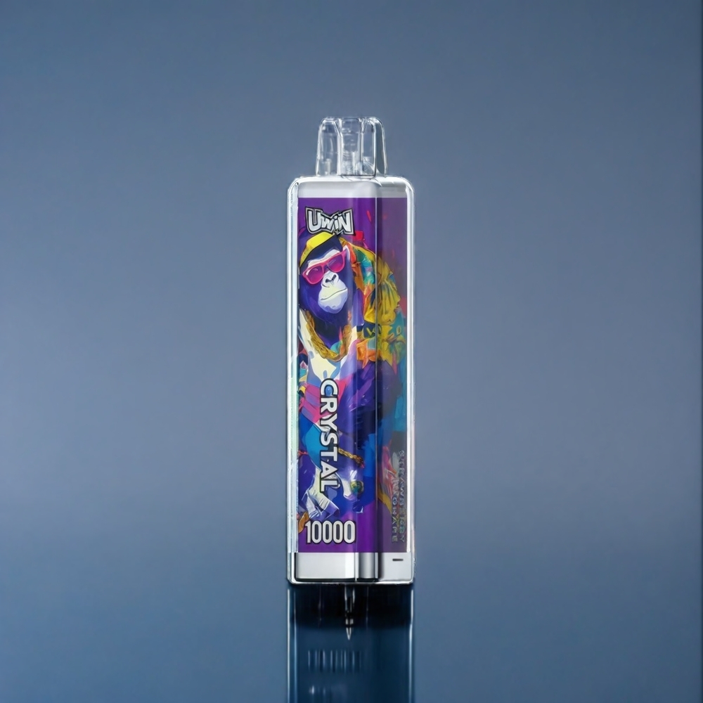 Suomi tukku UWIN Crystal 10 000 Puffs 18ml Mansikka Viinirypäle Type-C USB RGB-valot