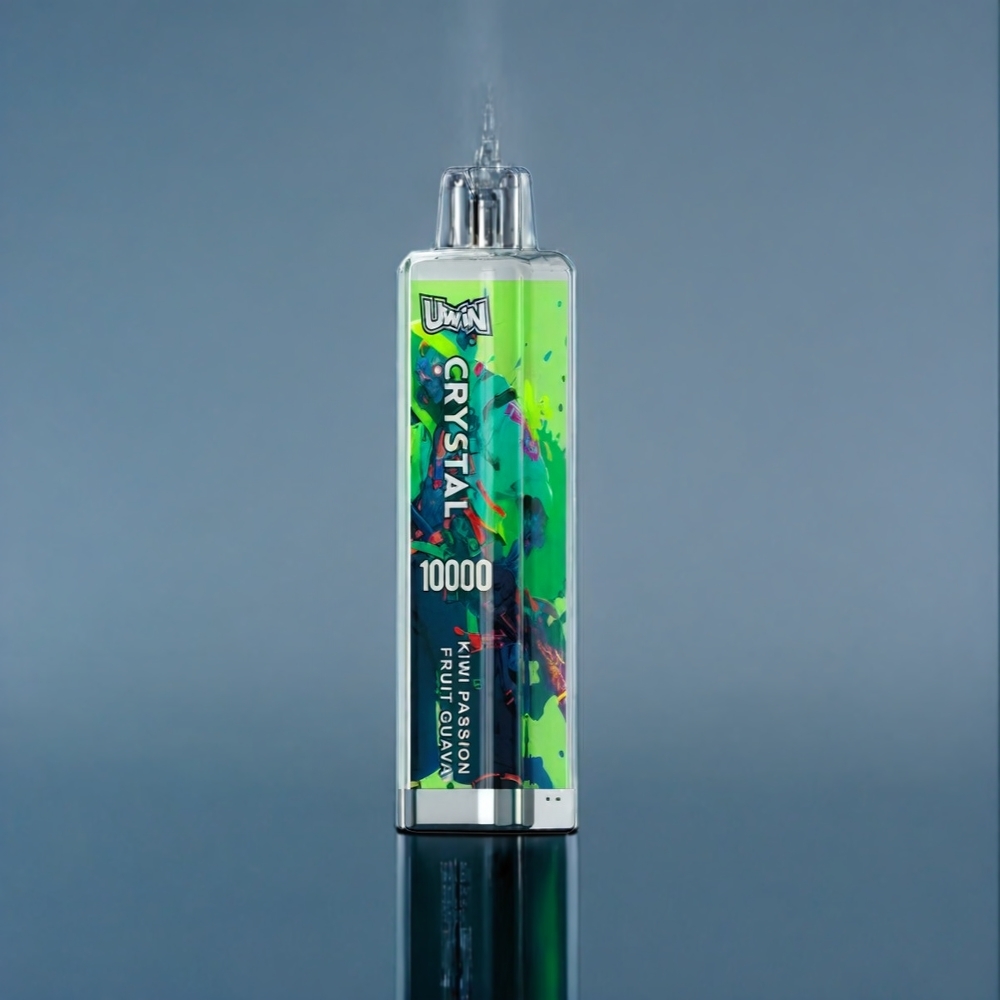 UWIN Crystal 10000 Puffs Suomi Tukku – Maku: Kivi, Passiohedelmä, Guava – 18ml, 650mAh, Type-C, RGB-valot