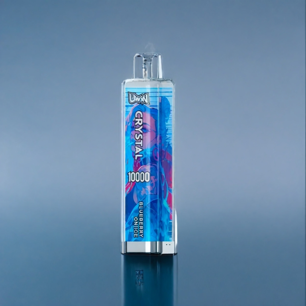 UWIN Crystal 10 000 Puffs Suomi Tukku – Mustikka Jäällä, 18ml, 650mAh Type-C, RGB-valot