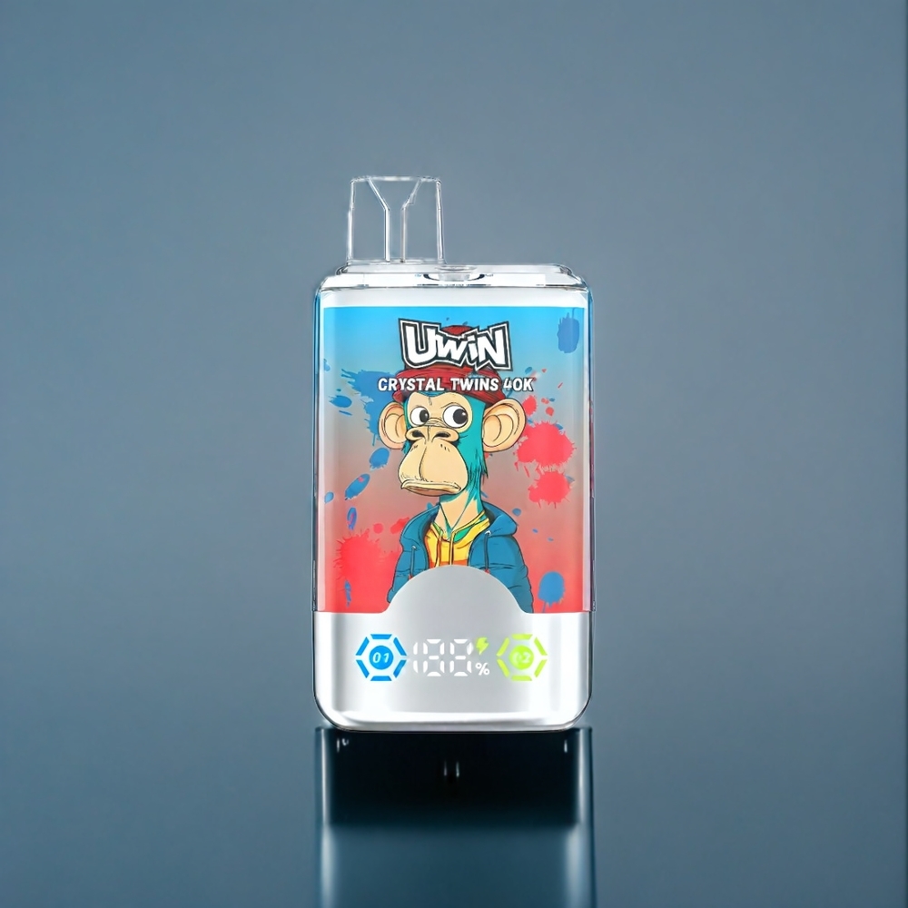 Suomi tukku UWIN Crystal Twins 40000 Puffs - Mansikka-Vesimeloni-Citrus - 32ml, 850mAh, Type-C, 0.6 Ohm Mesh, 0%/2%/3%/5% Nikotiini