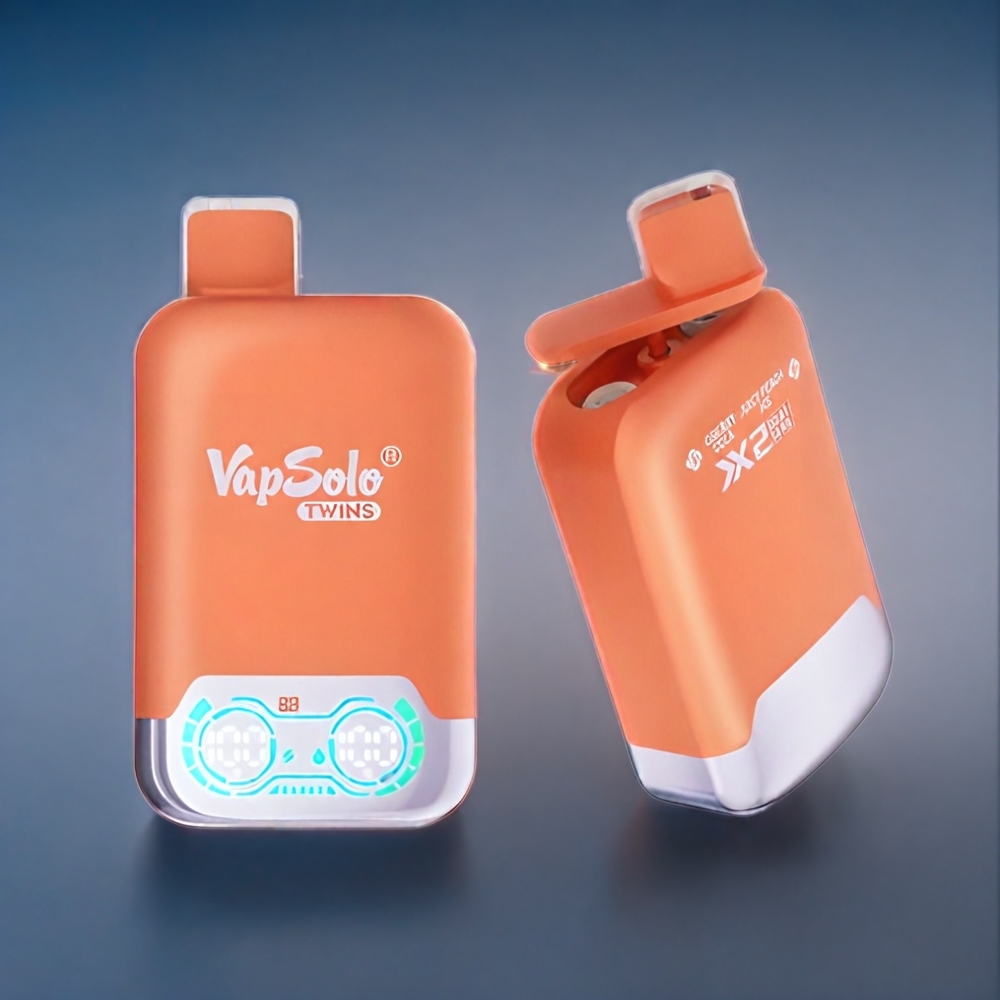 Suomi tukku Vapsolo Twins 20000 Puffs Kirsikkakola & Mehevä Persikka Jää 40ml 2-säiliö Type-C