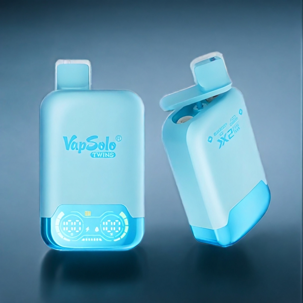 Suomi tukku Vapsolo Twins 20000 Puffs Vape Mustikka Jää & Hapan Kirsikka – 40ml, Type-C