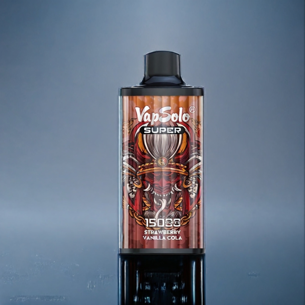 Suomi tukku Vapsolo Super 15000 Puffs Vape Mansikka-Vanilja-Cola 40ml 850mAh Type-C