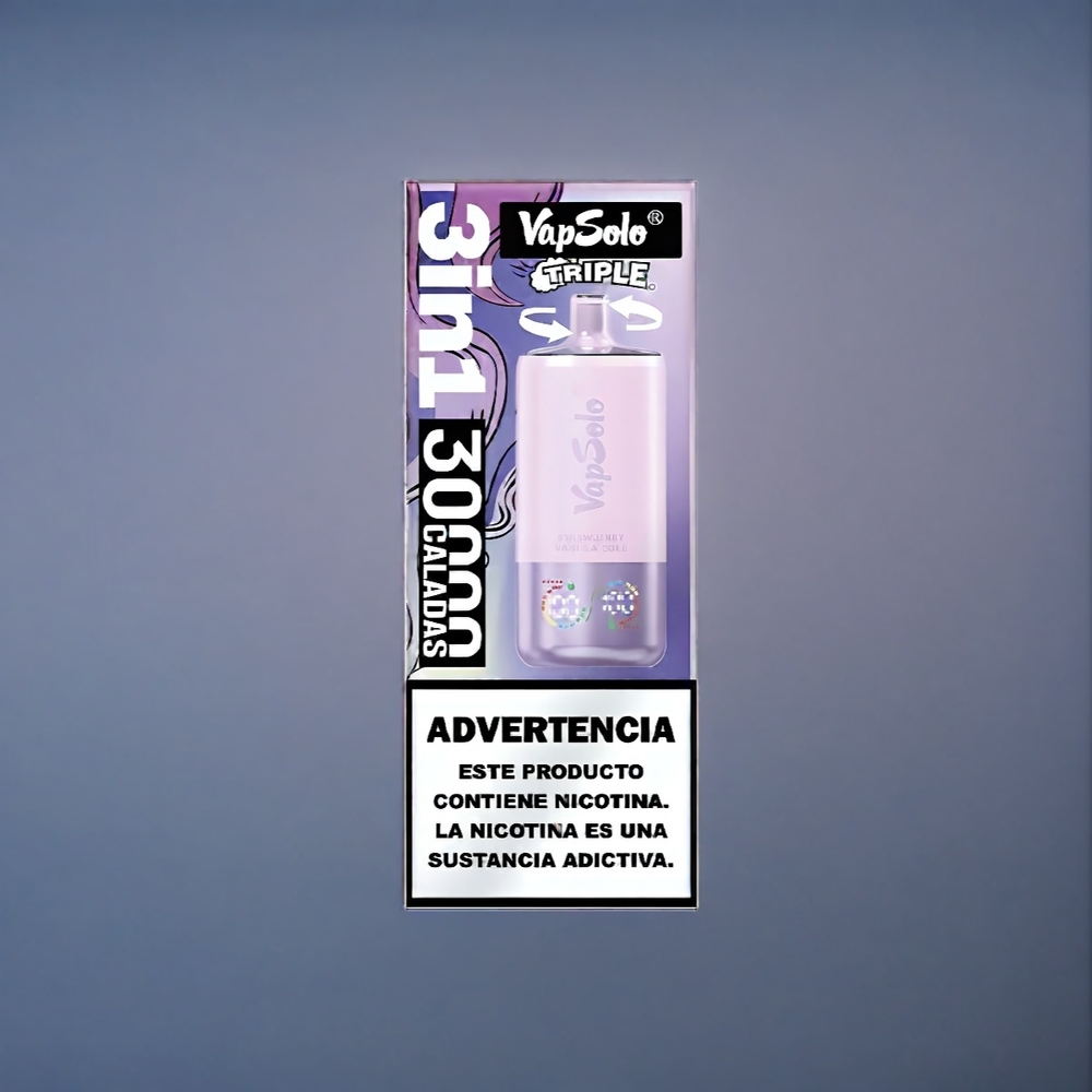 Suomi tukku VapSolo Tripe 30000 Puffs Vape Mansikka-Vanilja-Kola 40ml Type-C