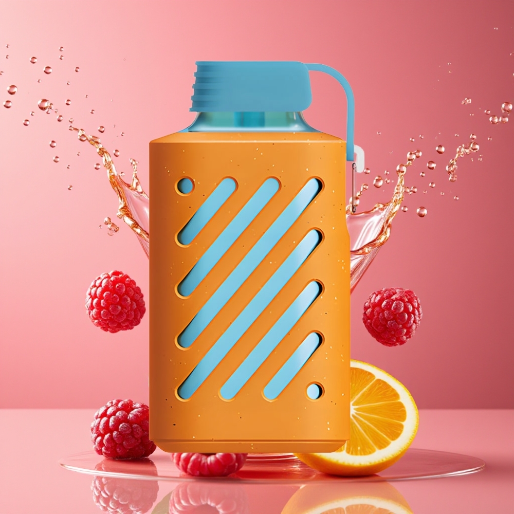 Suomi tukku VOZOL GEAR 10000 Disposable Vape - 10000 Puffs, 30 makua, Vadelma & Mandariini, VAMT Mesh Coil, 20 ml Nestekapasiteetti