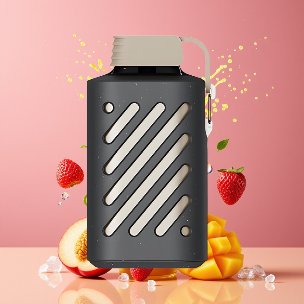 VOZOL GEAR 10000 Disposable Vape 10000 Puffs, Persikka-Mango Smoothie Suomi tukku - 20 ml E-liuoskapasiteetti, VAMT Mesh-käämi, 65% PCR-materiaalit