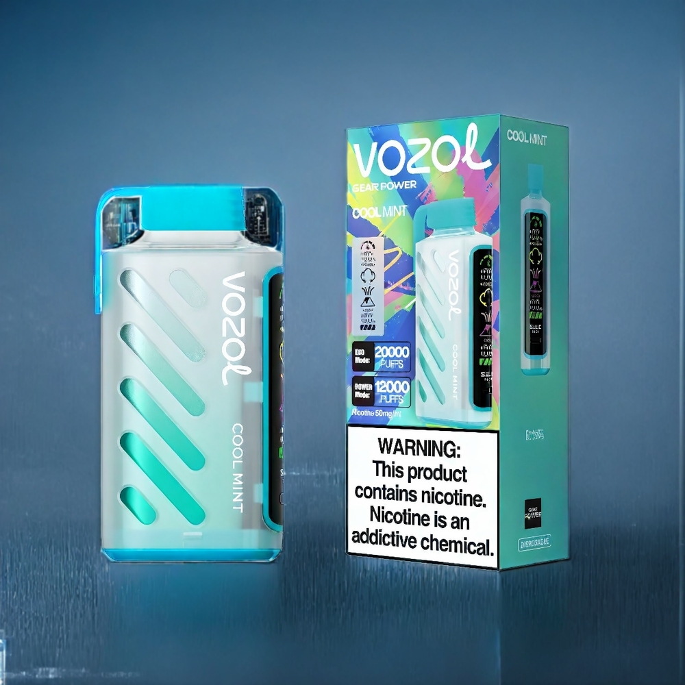 Suomi tukku VOZOL Gear Power 20000 Puffs Dual Mesh Coil 20mL Cool Mint 5%(50mg)