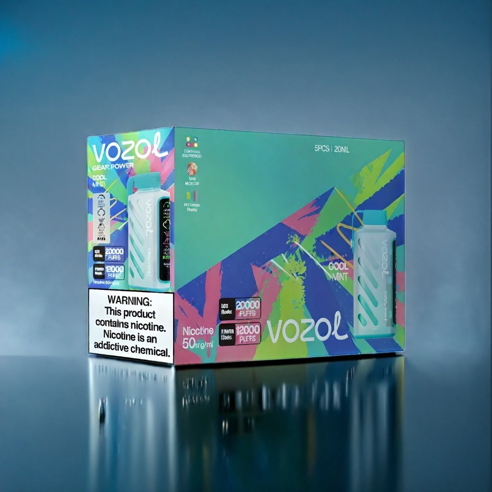 Suomi tukku VOZOL Gear Power 20000 Puffs Dual Mesh Coil 20mL Cool Mint 5%(50mg)