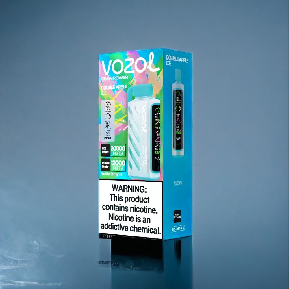Suomi tukku VOZOL Gear Power 20000 Puffs Dual Mesh Coil 20mL Double Apple Ice 5%(50mg)