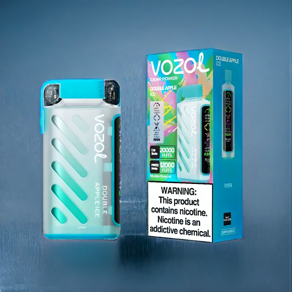 Suomi tukku VOZOL Gear Power 20000 Puffs Dual Mesh Coil 20mL Double Apple Ice 5%(50mg)