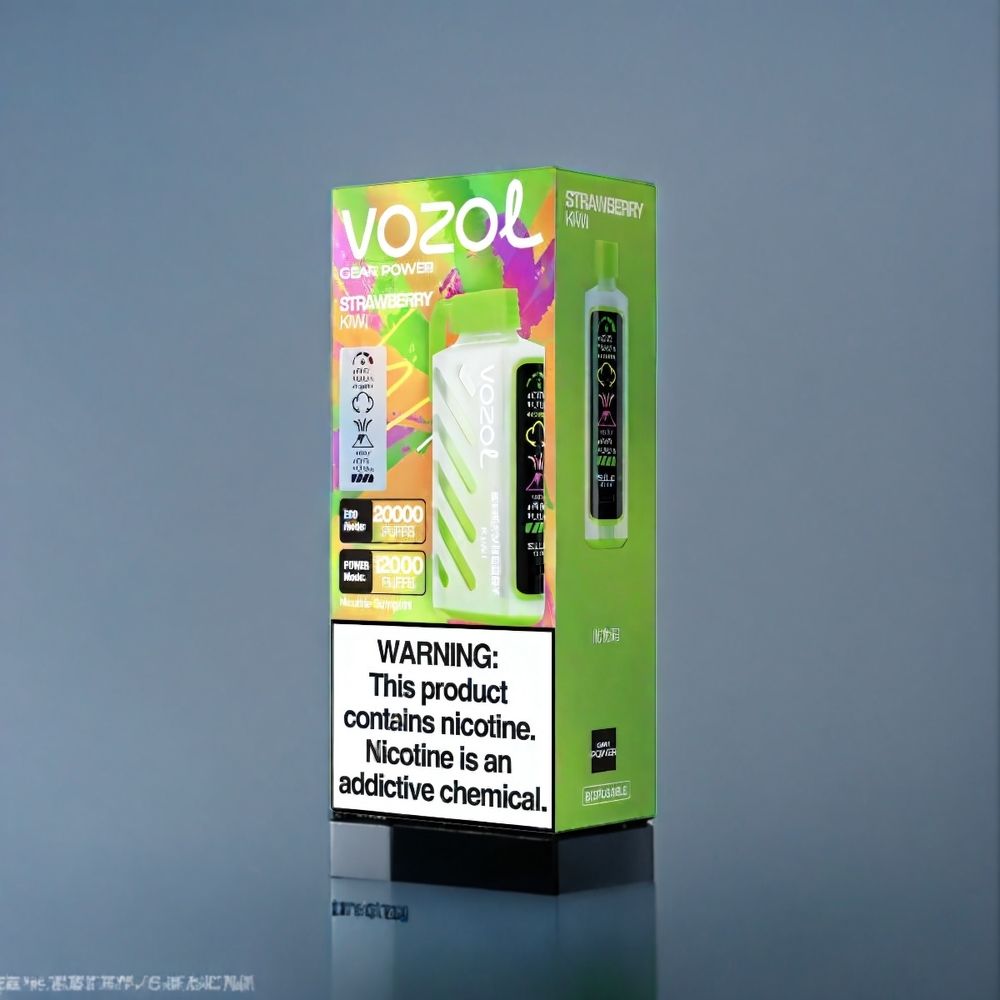 Suomi tukku VOZOL Gear Power 20000 Puffs Full Screen Display Dual Mesh Coil Mansikka-Kiivi 20mL 5% Nikotiinia