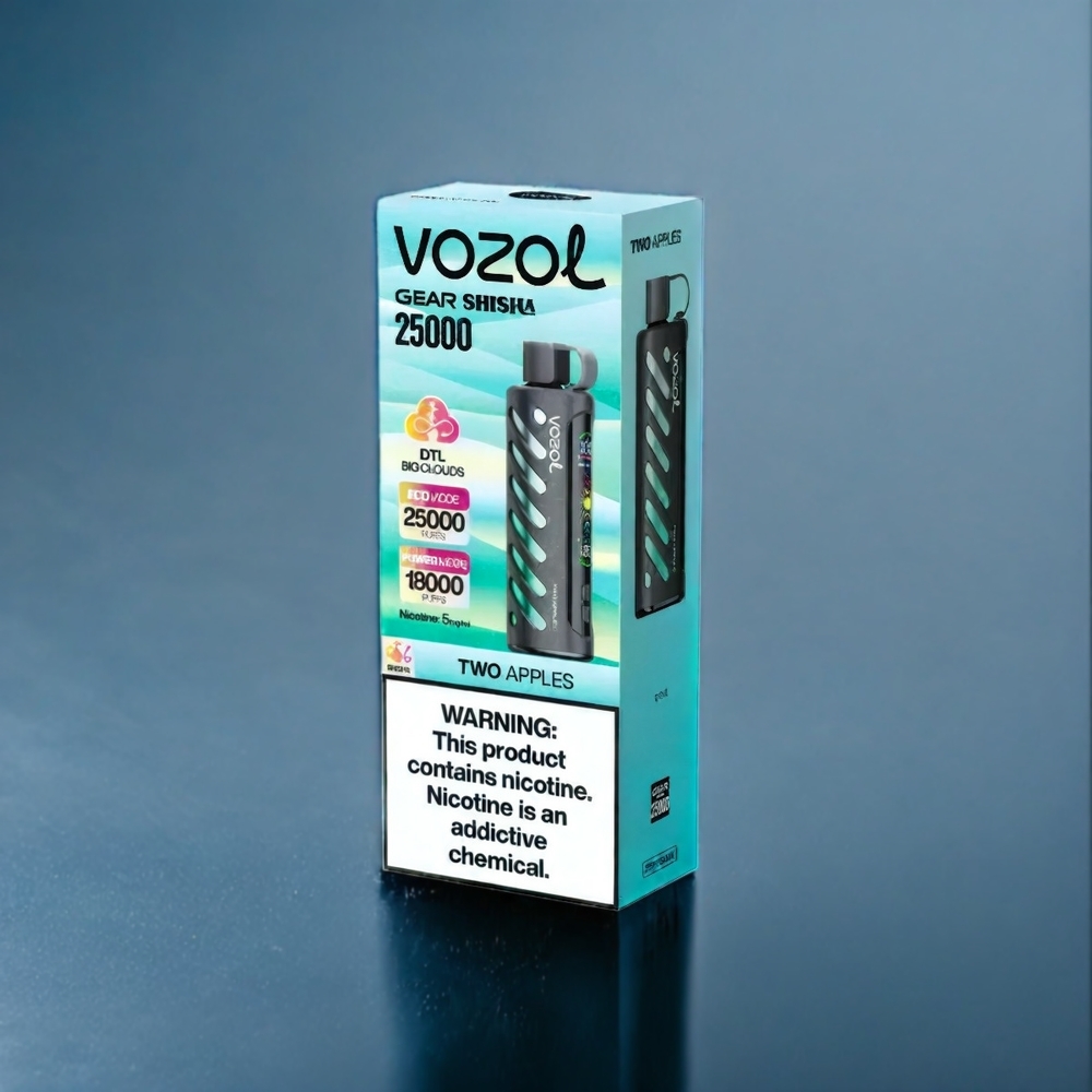 Suomi tukku - VOZOL Gear Shisha 25000 Puffs Dual Mesh Dual Modes 1000mAh Battery 30 Flavors Two Apples