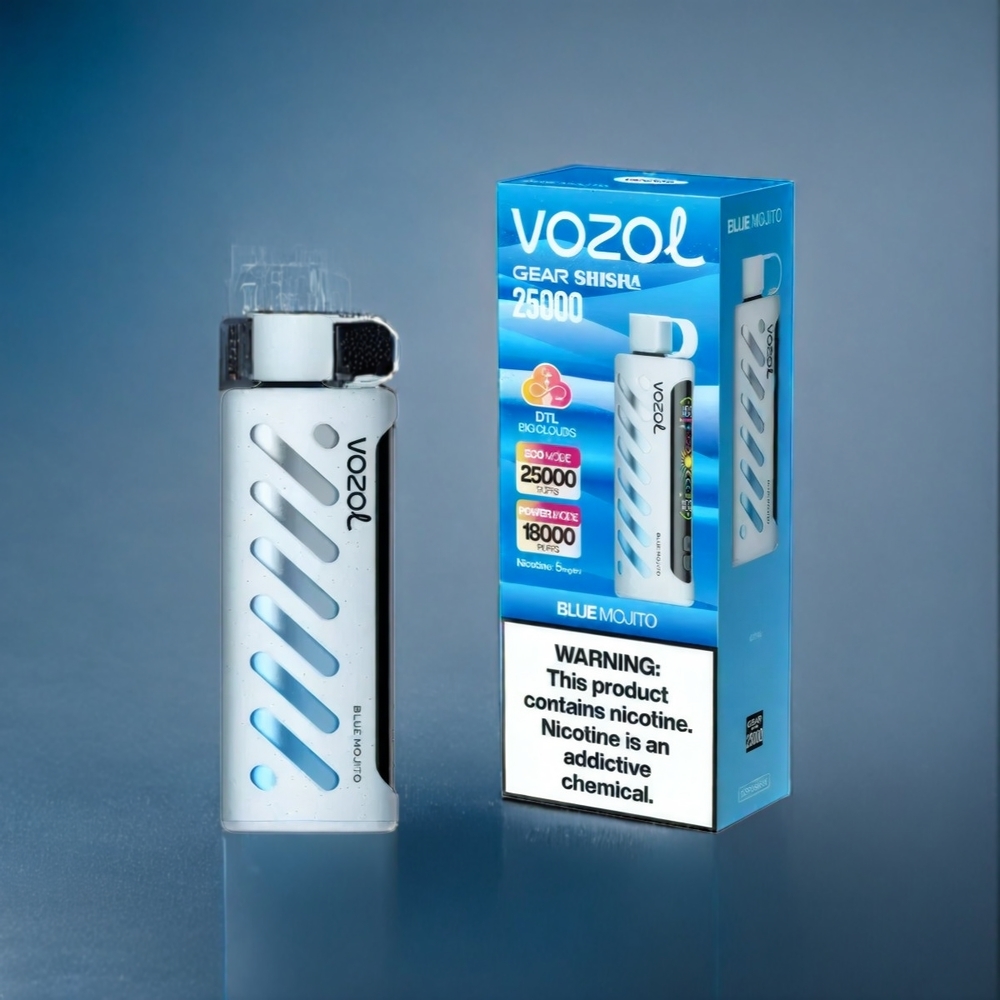 Suomi tukku VOZOL Gear Shisha 25000 Puffs Dual Mesh Dual Modes 1000mAh Battery Sininen Mojito 30 Maut