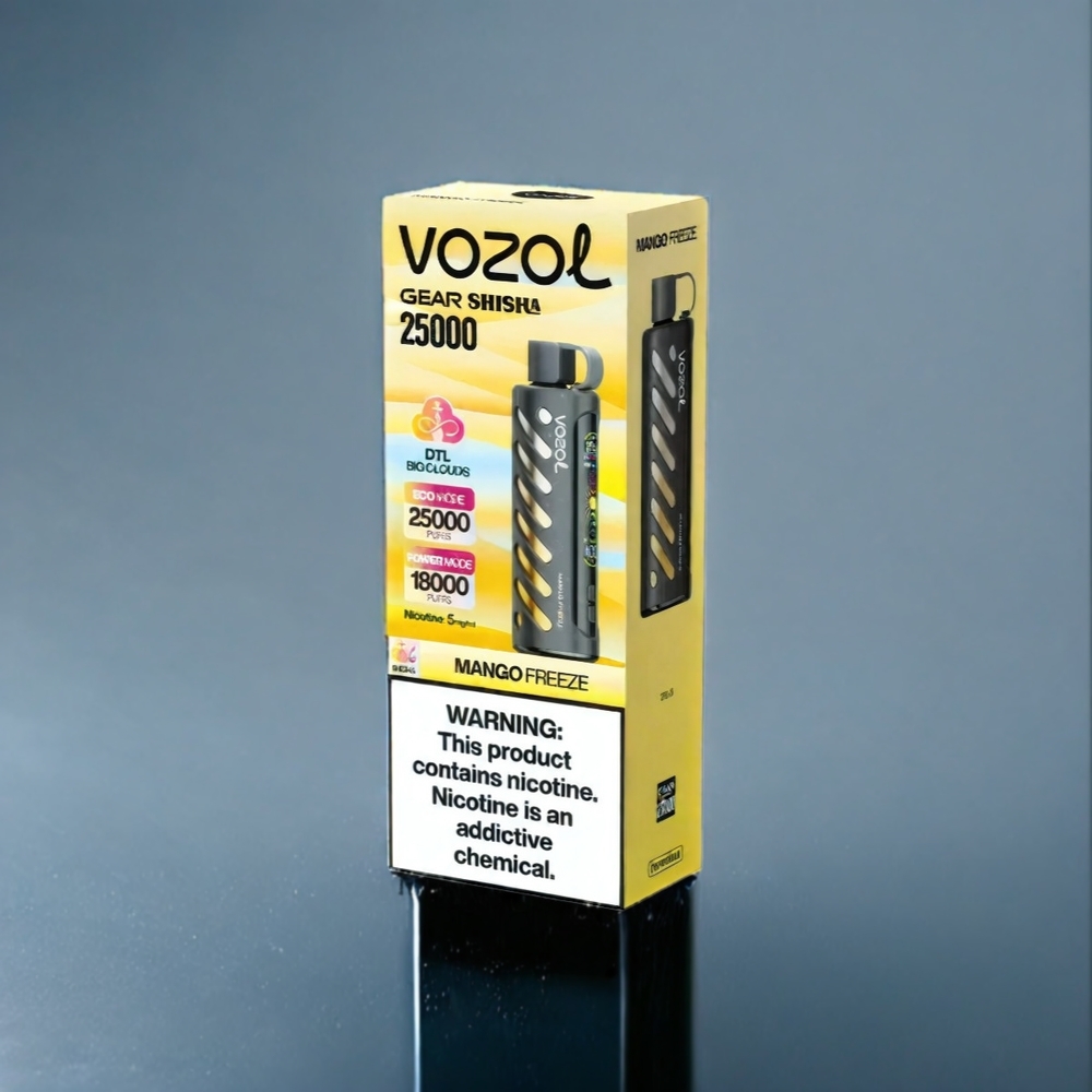 Suomi tukku VOZOL Gear Shisha 25000 Puffs Dual Mesh Mango Freeze 1000mAh S.i.L.C Tech