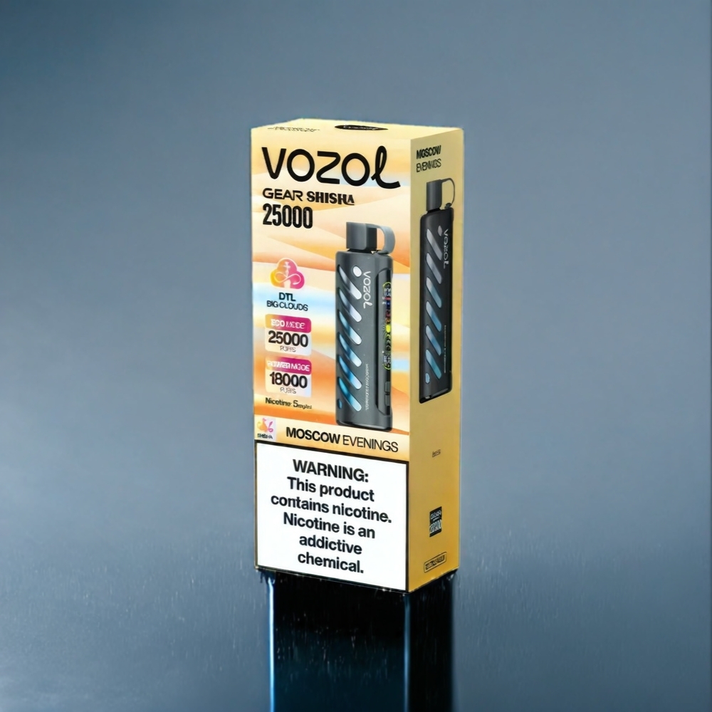 Suomi tukku VOZOL Gear Shisha 25000 Puffs Dual Mesh Modes 1000mAh S.i.L.C Tech 30 Flavors 3mg/5mg