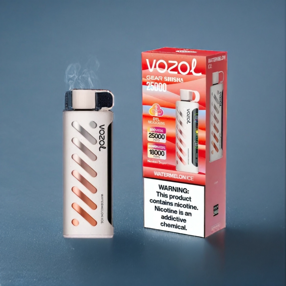 Suomi tukku VOZOL Gear Shisha 25000 Puffs Vesimeloni Ice - Dual Mesh, 1000mAh, S.i.L.C Tech, 30 Makua