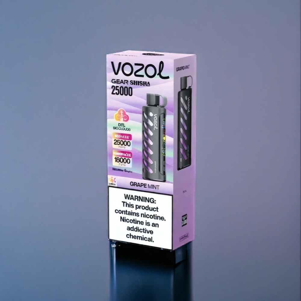 VOZOL Gear Shisha Suomi Tukku 25000 Puffs Dual Mesh - 30 Makua, 1000mAh, S.i.L.C Tech, Viiniminttu