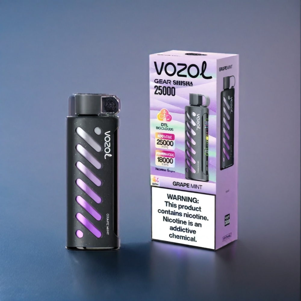 VOZOL Gear Shisha Suomi Tukku 25000 Puffs Dual Mesh - 30 Makua, 1000mAh, S.i.L.C Tech, Viiniminttu