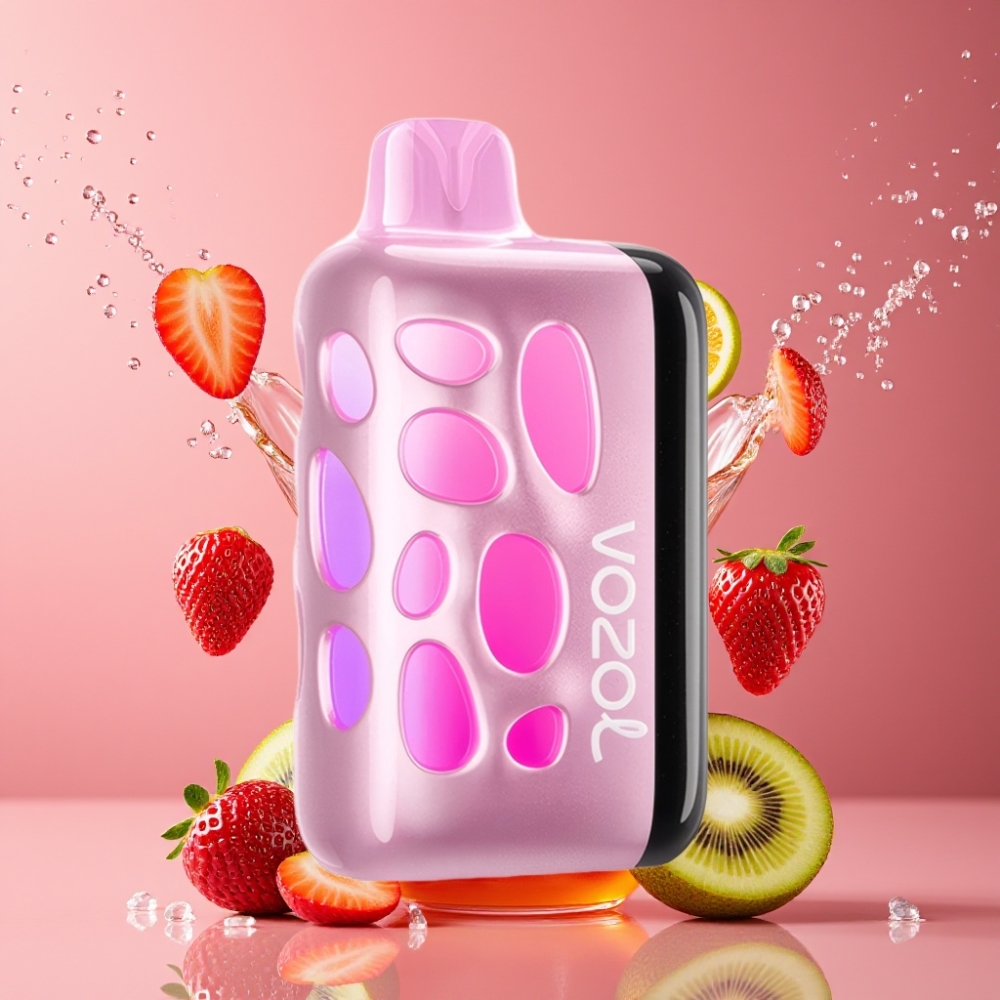 Suomi tukku VOZOL RAVE 40000 Disposable Vape Mansikka-Kiivi 270° Vibrant Glow, Beat-Synced Party Mode, 1000mAh