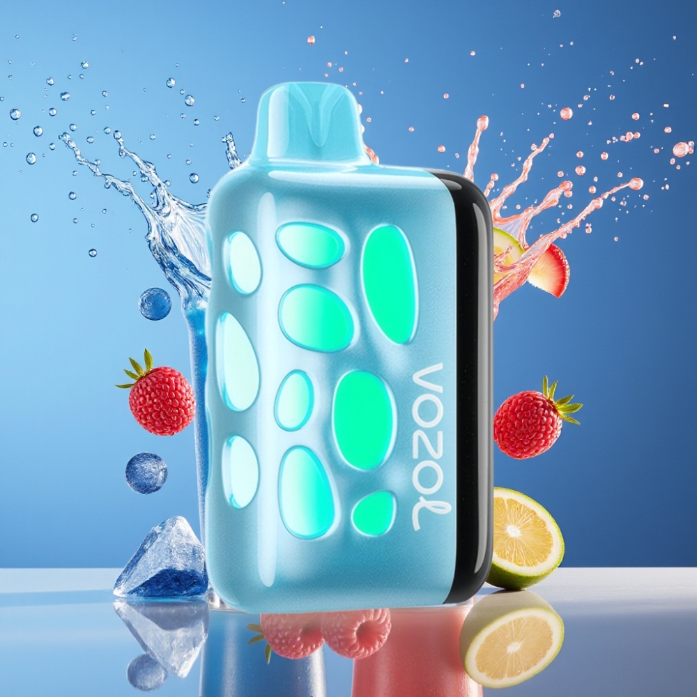 VOZOL RAVE 40000 Disposable Vape Suomi Tukku - Sininen Vadelma-Jää, 1000mAh Akku, 20/50mg/ml Nikotiini, 270 Astetta Hohtava Design