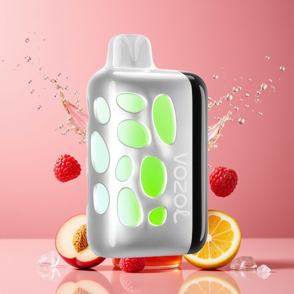 VOZOL RAVE 40000 Suomi Tukku - Persikka Vadelma Limonadi, 270° Hohtava Design, 80% Lataus 20 Min, 1000mAh