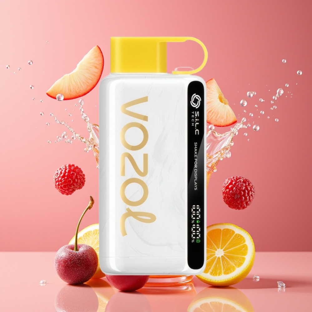 VOZOL STAR 9000/12000 Disposable Vape 650mAh 30% Nopeampi Lataus Kirsikka-Persikka-Lemonadi Suomi tukku